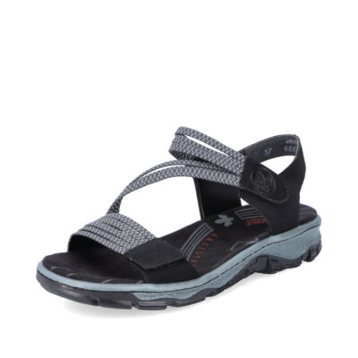 Rieker Damen Sandalen Sandalette Sandaletten Trekkingsandalen schwarz 68871