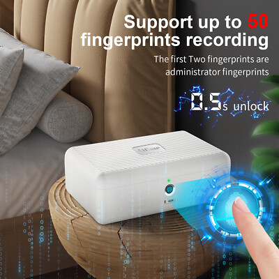 #ad #ad Portable Biometric Fingerprint Storage Box Cash Jewelry Watch Security Lock Safe $39.99