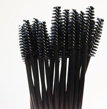 100Pcs Black Disposable Eyelash Brush Eyebrow Brush Micro Brush Makeup Tool