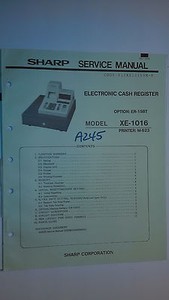 Sharp Xe 1016 Service Manual Original Repair Book Cash Register