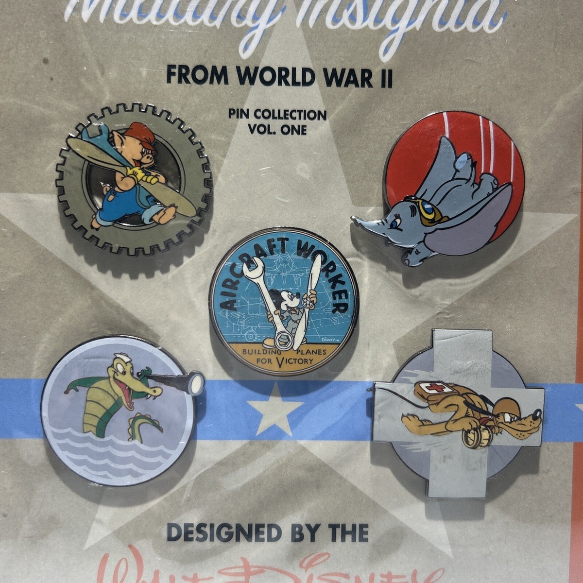 Disney Catalog World War II Military Insignia Pin Set Volume 1 LE 