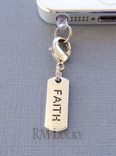 FAITH Tag Cell Phone Charm Anti Dust Proof Plug Ear Cap Jack