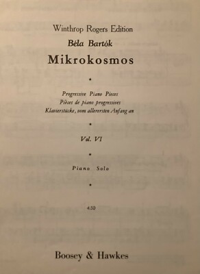 BARTOK/MIKROKOSMOS  vol.1〜6 BOOSY&HAWKES Bartók: Mikrokosmos - Volume 1 – Ficks Music