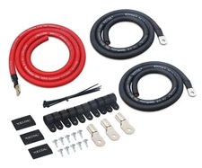 RECOIL A-PBG3 True Spec 1/0 Gauge 99.99% OFC Wire Big 3 Amp Wiring Upgrade Kits