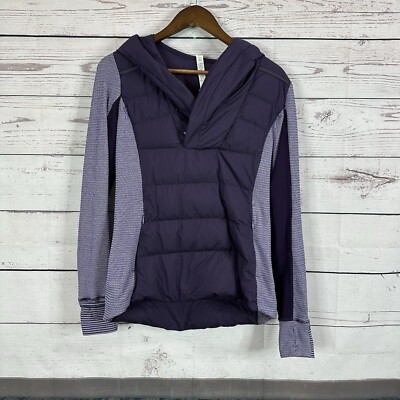 Lululemon Jacket Womens 6 Purple Fluff Off Pullover Deep Zinfandel Down