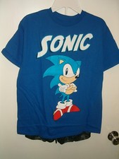 Sonic The Hedgehog T-Shirt  Sleep Shorts Pajamas "Separates Sold As Set 6/8 NWT