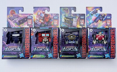 4 - TRANSFORMERS CORE CLASS  LEGACY OPTIMUS PRIME/SHOCKWAVE/SOUNDWAVE/BOMB-BURST