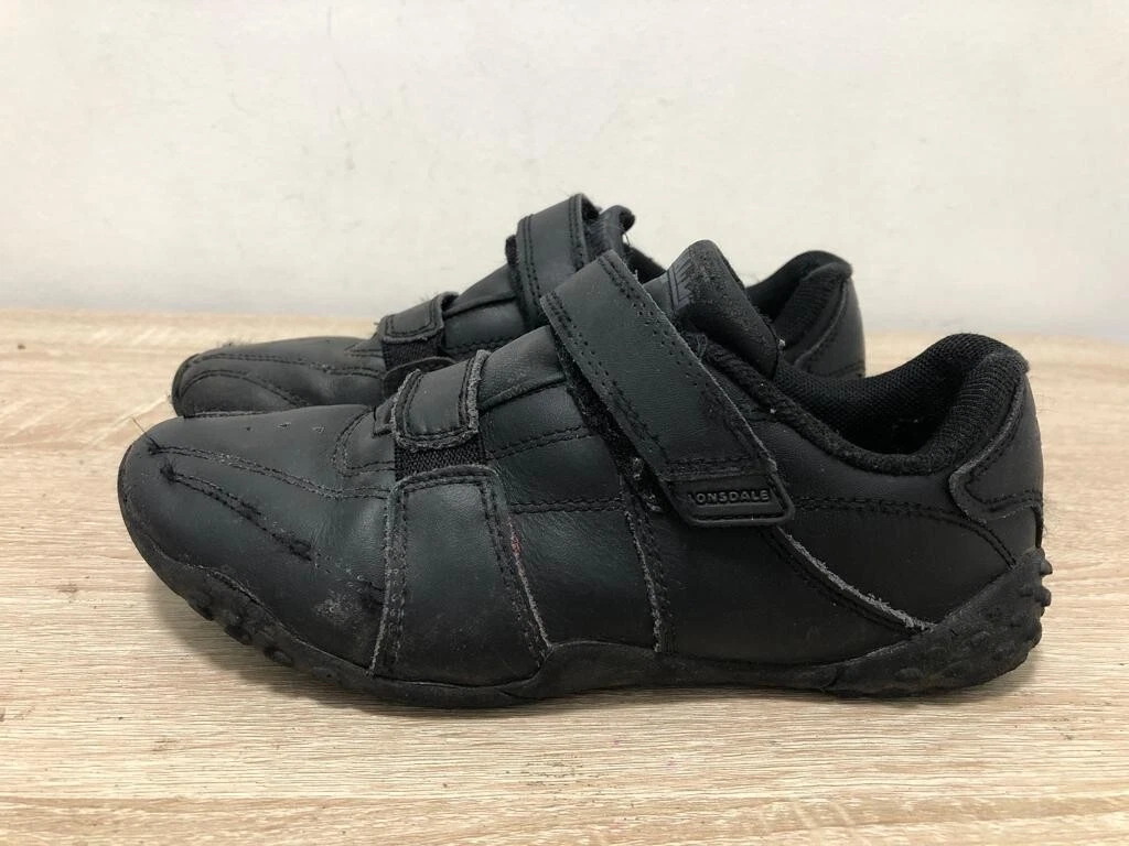Lonsdale black sales leather trainers
