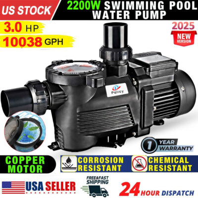 3 hp For Hayward Pool Pump Replacement Swimming Pool Filter System Single Speed