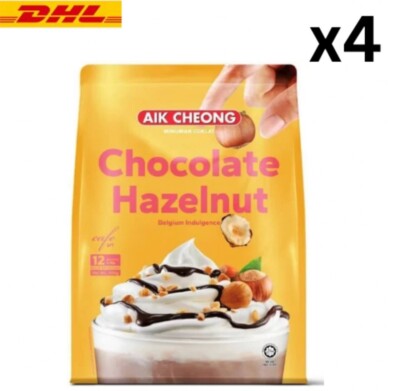 AIK CHEONG  Chocolate Hazelnut Cafe Art Belgium Indulgence   (12's x 38g) x4