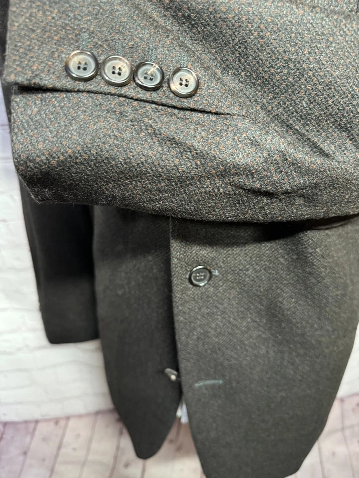 Abrigo Blazer Deportivo HUGO BOSS Para Hombres Marrón Ing Loro Piana LANA CACHEMIR Mezcla 46L Foto 3 de 4