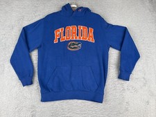 VINTAGE Florida Gators Sweater Adult Medium Blue Hoodie Pullover Cotton Blend