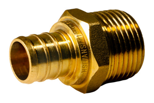 25 Pack XFITTING 3/4" Pex-B x 3/4" Male NPT Threaded Adapter, Lead Free Brass