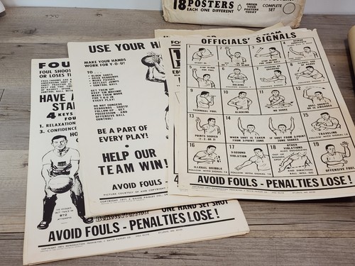 23 Vintage 1971 & 1972 Basketball Educational Posters J. David Paisley - Picture 4 of 4