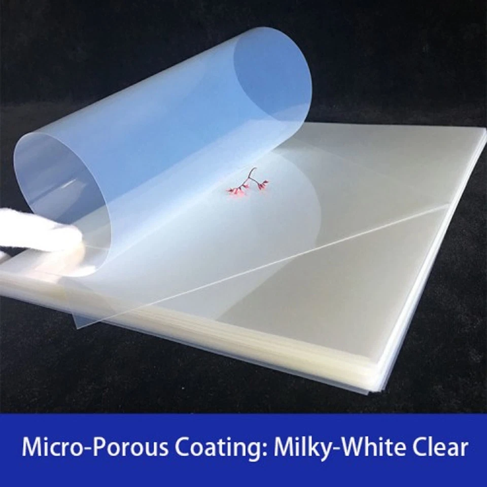 13" x 19"，Premium Waterproof Inkjet Milky Transparency Film，100 sheets - Image 3 of 4