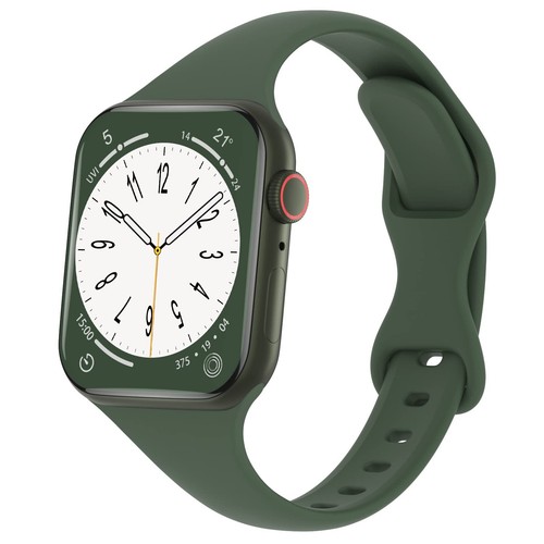Bracelet mince en silicone pour iWatch Apple Watch Ultra 2 Series 10 9 8 7 6 5 4 SE - Photo 14 sur 34