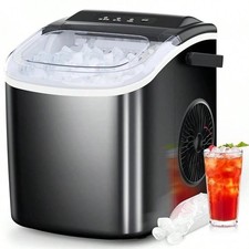 Countertop Ice Maker Portable Machine Self-Cleaning 26lbs/24H 9 Bullet Cubes