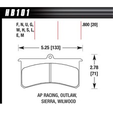 Hawk Brake Superlite Dtc-30 Hb101w.800
