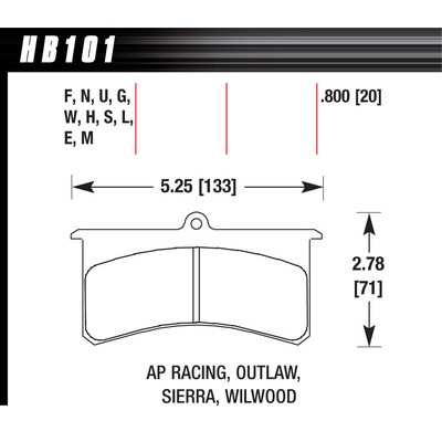 HAWK BRAKE Superlite DTC-30  HB101W.800