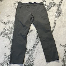 J Crew Tech Pant Mens Size 38X32 Grey Flat Front Chino Stretch AX689