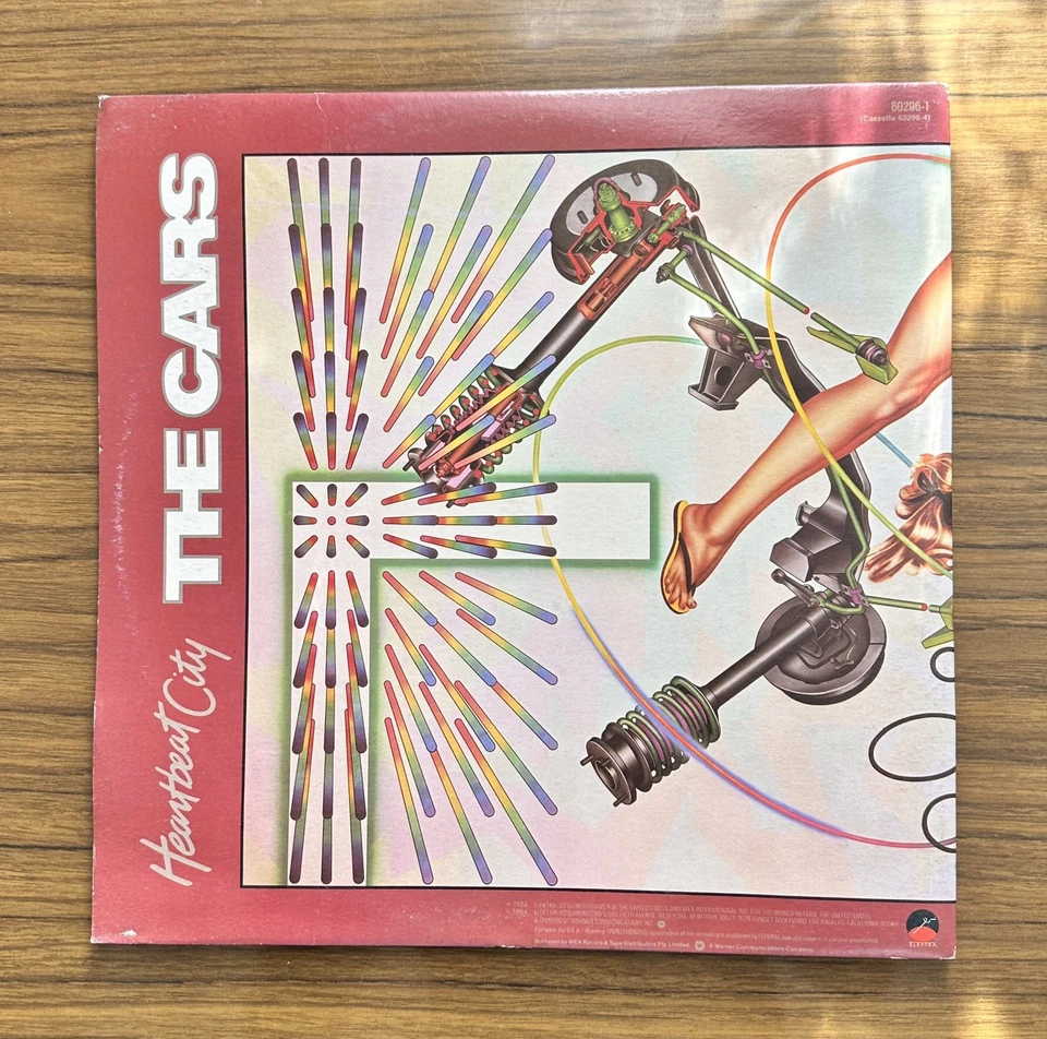THE CARS-HEARTBEAT CITY 1984 60296-1 ELEKTRA LP Vinyl Record Album +Lyrics Rare - Image 4 of 4