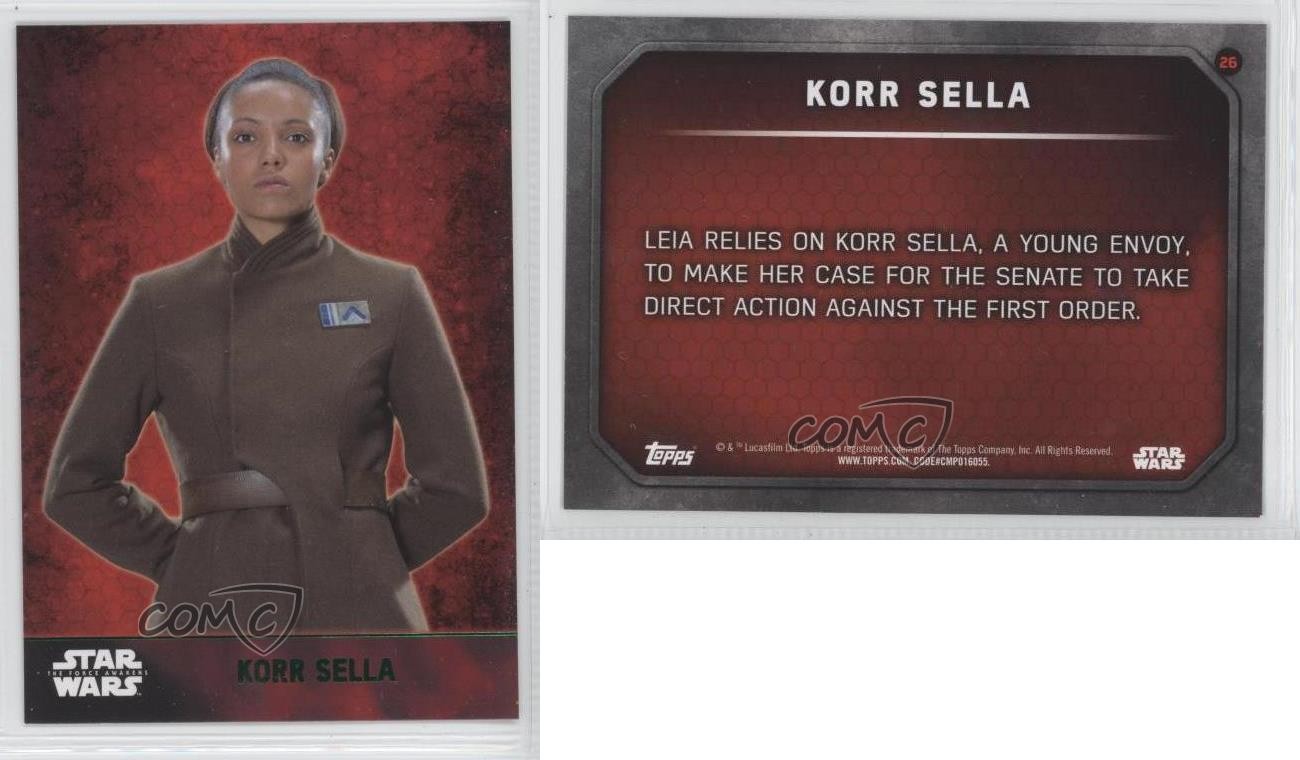 2015 Topps Star Wars: The Force Awakens Series 1 Lightsaber Green Korr Sella 2k3
