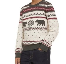 Lands  End Sweater sz M Christmas Pull Over Holiday Nordic NWOT F768