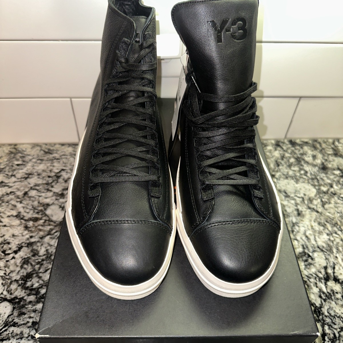 Y-3 Yohji Yamamoto YUBEN MID FX0568 Black White Fox Streetwear Hype SZ 7 adidas Y-3 Yuben Mid Black White for Sale | Authenticity  main image 2