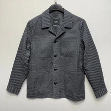 Todd Snyder Men Seersucker Striped Jacket Chore Coat Blazer Size Medium C068 -5