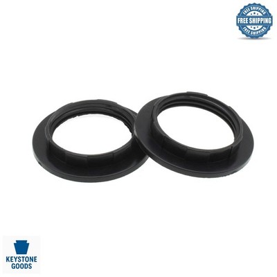 Black E26/E27 Lamp Shade Collar Rings - 2pcs