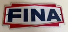 FINA OIL GAS VINTAGE ALL ORIGINAL OLD METAL ADVERTISEMENT SIGN