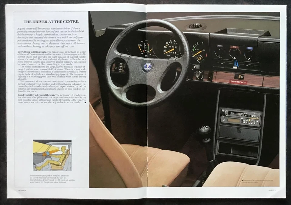 SAAB 90 Car Sales Brochure 1984 #217679 - Image 3 of 4