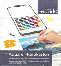 Aquarell-Farbkasten, 51-Teilig von Crelando Neu & OVP