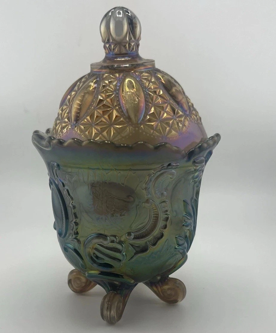 fenton carnival glass candy dish products for sale | eBay