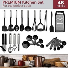 48 Pcs Nonstick Utensil Set Silicone Kitchen Cooking Utensils Spatula Spoon Tool