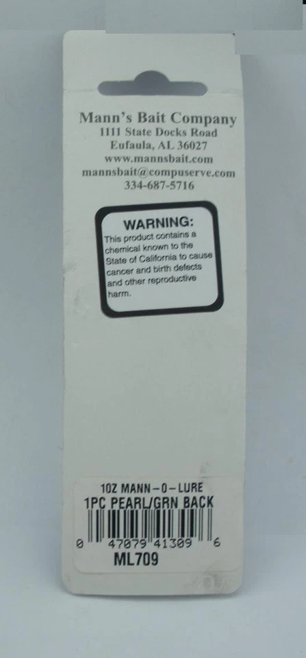 Manns ML709 1 Oz. Man O Lure 2-3/4" Körperlänge Perle/Grün - Bild 3 von 3