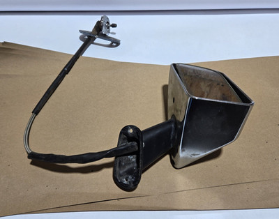 79 TOYOTA CELICA SUPRA 4ME 2.6 DRIVER LEFT DOOR MIRROR CHROME REMOTE CONTROL OEM