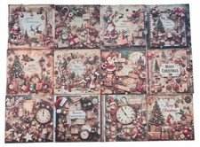 Scrapbooking Christmas paper 12 pieces background motifs