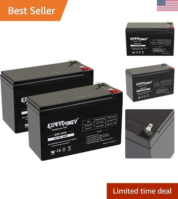 Expert Power 2 x 12V 7AH SLA Batteries - Maintenance-Free & Easy Installation