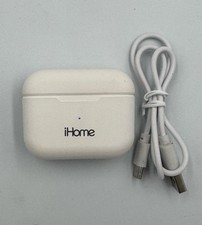 iHome True Wireless White XT-12 Earbuds with Charging Case  Cable