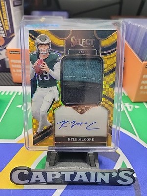 2025 Panini Select Football Kyle McCord RPA GOLD 1/10 Rookie Eagles #JRS-KMD