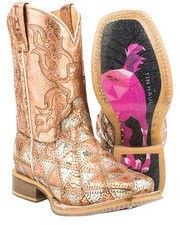 Tin Haul Girls' Little Mu Mish And Mash Western Boot Square Toe -