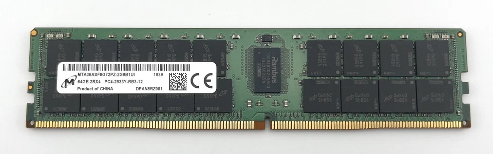 Micron 64GB (1x64GB) 2Rx4 DDR4 2933MHz PC4-23400R ECC Registered Module - Image 3 of 4