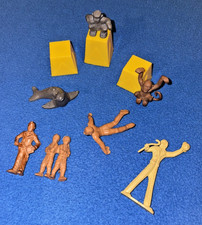 MARX Super Circus Sideshow 10 Toy Figures Mixed Lot 1950s Plastic Animal Stands