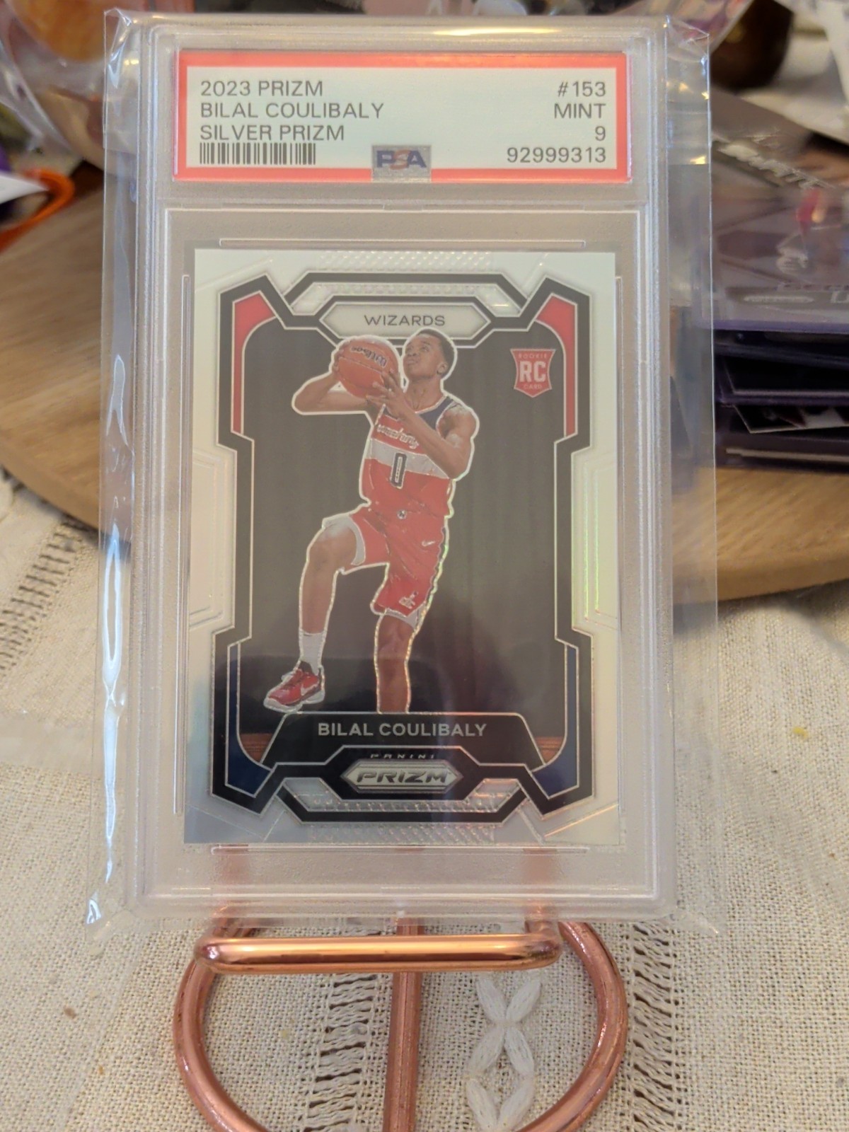 2023-24 Panini Prizm - Bilal Coulibaly #153 Silver Prizm (RC) PSA 9