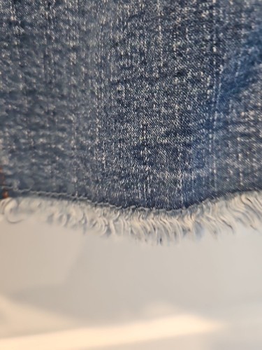 Denim & Co. Denim Skirt. Size Medium. 6-8. 2 Large Front Pockets & Slit In Back. - Picture 7 of 8