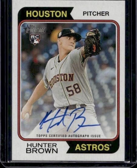 2023 Topps Heritage #ROA-HB Hunter Brown Real One Autographs