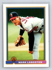 1991 Bowman #202 Mark Langston California Angels Baseball Card