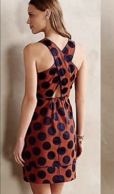 Maeve Anthropologie Rokin Size 4 Orange Blue Polka Dot Graduation Festival Dress Maeve Anthropologie Rokin Size 4 Orange Blue Polka Dot Graduation Festival Dress