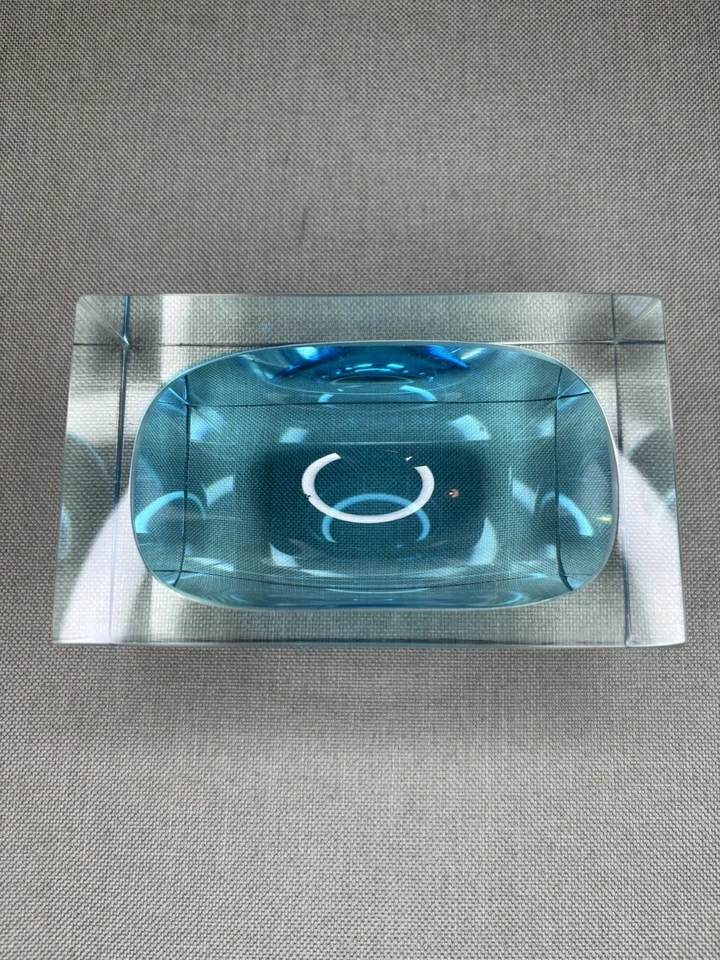 Vintage Murano Sommerso - Blue Rectangular Ashtray - 60s/70s - Image 4 of 4